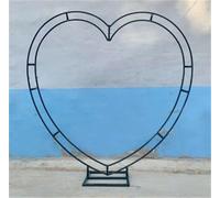 Soporte de Arco de Boda de Metal Blanco, Arco Forma de corazón para Ceremonia, Fiesta de Cumpleaños, Despedida de Soltera, Decoración de Jardín y Fondo Fotográfico(Black,150 CM)