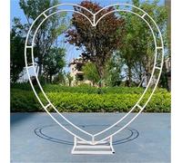 Soporte de Arco de Boda de Metal Blanco, Arco Forma de corazón para Ceremonia, Fiesta de Cumpleaños, Despedida de Soltera, Decoración de Jardín y Fondo Fotográfico(White,150 CM)
