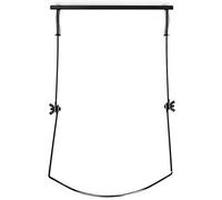 Soporte de armónica de 24 orificios, soporte de armónica, cuello colgante ajustable Soporte de cuello de goma para amantes de la armónica Armónica de(24-hole black)