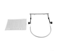 Soporte de armónica para guitarristas, soporte ajustable manos libres con marco de acero, acolchado de goma suave y ajuste para la mayoría de armónicas (plateado)