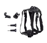 Soporte de arnés para perro GoPro, chaleco de arnés suave y ajustable con 2 bases de montaje para mascotas en el pecho y la espalda para todos los modelos de Gopro Hero, adecuado para perros pequeños,
