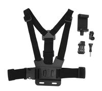Soporte de arnés para teléfono con correa pectoral, para tomas en primera persona con clip giratorio de 360, soporte ajustable para teléfono