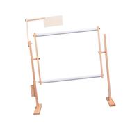 Soporte de aro de bordado con altura ajustable y caja de almacenamiento integrada para costura, manualidades, 11.8 x 15.7 x 18.5 pulgadas