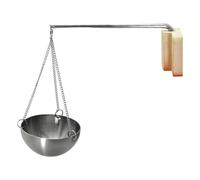 Soporte de aromaterapia para sauna, soporte para aceite de sauna, soporte colgante para aceites de aromaterapia con cadena, cuenco de aromaterapia de acero inoxidable de 12 cm, cuenco para aceites