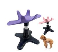 Soporte de Aseo para Perros, Soporte Giratorio de Altura Ajustable para Mascotas, Soporte Auxiliar de Goma, extraíble para Recortar el baño de Mascotas Purple