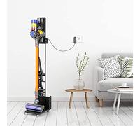 Soporte de Aspiradora Dyson con 4 ruedas y 2 cestas de almacenamiento, Organizador de Accesorios Aspiradora sin Taladrar, Soporte Portatil para Dyson V6/ V7/ V8/ V10/ V11 (Solo Soporte)