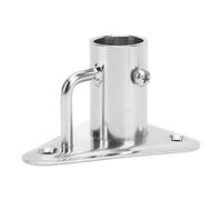 Soporte de asta de bandera, Soporte de asta de bandera de 90 grados, Base triangular de zócalo de poste de puntal de acero inoxidable 316 de 1 pulgada con contrafuerte para barcos y yates