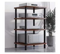 Soporte de audio HiFi de metal y madera de varios niveles para amplificadores de equipos AV, sistemas de cine en casa, elegante solución de almacenamiento que ahorra espacio para una mejor calidad de