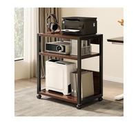 Soporte De Audio Móvil De 2/3/4/5 Niveles, Medios De Componentes AV, Estante, Gabinetes Estéreo En Torre, Con Ruedas Audio-Video For Reuniones, Salas De Estar Y Salas De Grabación(Brown,51X30x68cm)