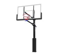 Soporte de baloncesto Odin Pro de 45 cm, ajustable de 2,30 m a 3,05 m, para empotrar en el suelo