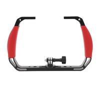 Soporte de Bandeja para Buceo Subacuático con 2 Zapatas Frías, Orificio para Tornillo de 1/4 pulg., 3/8 pulg. para, Accesorio de Cámara de Acción para Agregar Equipos, (Rojo)