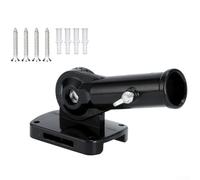 Soporte de bandera con aleación de aluminio de ajuste de 180 grados para uso en interiores y exteriores (negro)