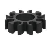 Soporte de Baqueta, Estante Antideslizante de la Paleta de Goma Soporta hasta 4 Pares con un Diámetro Interno de 36 Mm para la Pierna del Marco de Tambor E (BLACK)