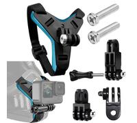 Soporte de barbilla para casco de moto GoPro Hero, soporte universal para cámaras de acción con brazo de extensión y silicona antideslizante, para DJI Osmo Action, Insta360 X Serie, soporte para casco