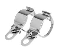 Soporte de Barra de Luz 2 soportes para luces intermitentes de 30-43 mm, compatibles con faros intermitentes de motocicleta Yamaha FZ1. Abrazaderas de Tubo de Luz(Silver)
