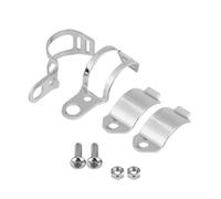 Soporte de Barra de Luz Abrazadera horquilla delantera metal 35-50 mm para luces giro de motocicleta izquierda y derecha, soporte fijo para moto deportiva tipo chopper.(2x Silver)