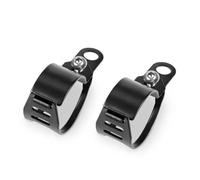 Soporte de Barra de Luz Abrazadera horquilla delantera metal 35-50 mm para luces giro de motocicleta izquierda y derecha, soporte fijo para moto deportiva tipo chopper.(2x Black)