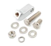 Soporte de Barra de Luz Kit de extensión de soporte de bloque de montaje de faro de motocicleta, aluminio CNC, ajuste universal para Harley Sportster Softail Abrazaderas de Tubo de Luz(Silver)
