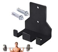 Soporte de Barra en Pared | Colgador Metálico Ahorrador De Espacio,Rack De Barras Montado En La Pared,Para Gimnasio, Sótanos, Salas de Entrenamiento, Almacenamiento de Equipo de Fitness y Fuerza