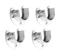 Soporte de Barra Para Ropa, 4 Soportes de Acero Inoxidable con Tornillos, Para Guardarropas y Closets 25 mm