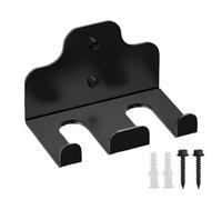 Soporte de barra vertical, soporte para barra de pared, organizador de | Almacenamiento de barra para ahorrar espacio, estante para barra de gimnasio en casa, soporte de doble barra