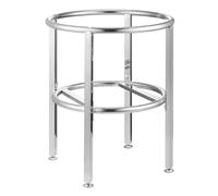 Soporte de barril de acero inoxidable resistente, plataforma multifuncional para vino, comida y freidora, estante duradero para una fácil movilidad y almacenamiento