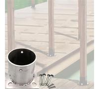 Soporte de base para pérgola y poste de terraza, pabellón de madera de 50 a 200 mm de diámetro, perfecto para buzón y valla, ajustable (diámetro 70 mm x 80 mm)
