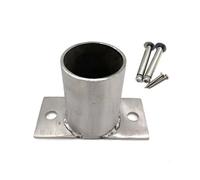 Soporte de Base para Poste Redondo de Acero Inoxidable 304, Soporte de Poste para Piso de Madera de Concreto, Anclaje para Exteriores, Kit de Soporte para Barandilla de Cerca de Terraza/Dia - 40Mm(1.5