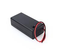 Soporte de batería caja de almacenamiento de plástico de batería de 9 V PP3 con interruptor de encendido y apagado + cable de alambre