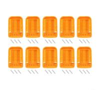 Soporte de batería de 20 V/60 V para series DCB200/DCB201/DCB202/DCB203/DCB204, base de montaje de plástico ABS, diseño compacto que ahorra espacio para herramientas de taller y exteriores (10 piezas)