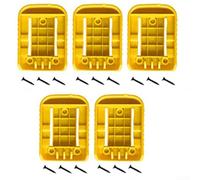 Soporte de batería de 20 V/60 V para series DCB200/DCB201/DCB202/DCB203/DCB204, base de montaje de plástico ABS, diseño compacto que ahorra espacio para herramientas de taller y exteriores (5 piezas)