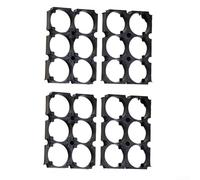 Soporte de batería de 4 piezas con marco de plástico para baterías 21700, diseñado para paquetes de baterías de 2 x 3 para soportar necesidades de almacenamiento de baterías de bricolaje