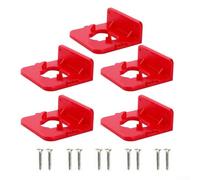 Soporte de batería de plástico ABS para baterías de 12 V con tornillos de montaje que se adapta a múltiples capacidades de 1,5 Ah a 9,0 Ah para uso en garaje y taller (5 piezas)