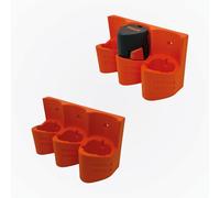 Soporte de batería para montaje en pared, apto para batería Stihl AS 2 (10,8 V), soporte de pared estable para baterías del sistema AS, según selección para 1/2/3 baterías (3 soportes)