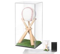 Soporte de béisbol, exhibición de de béisbol para bolas, de exhibición de acrílico transparente, espectáculo de autógrafos a prueba de polvo, Protección UV Protección Square Cube Ball