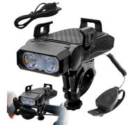 Soporte de bicicleta genérico para teléfono | Luz de bicicleta LED impermeable soporte para teléfono inteligente - Accesorio de ciclismo faro para aventura al aire libre esta solución 4 en 1 mejora la