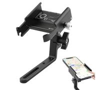 Soporte de bicicleta para smartphone - Pinza sólida de rotación de 360 grados, soporte para teléfono ajustable con cerradura segura, para manillar de bicicleta, compatible con smartphone, 5,8 - 10 cm