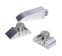 Soporte de bloque de lijado de aluminio para trabajos de precisión - Agarre de papel de lija de ángulo flexible para manualidades y reparación de carrocería de automóviles - Versión en ángulo plateado