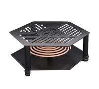 Soporte de bobina, soporte de acero hueco y anticombustión | Soporte para quemador de incienso Zen al aire libre - Para camping, pesca, jardín, patio, interior, hogar, salón, dormitorio, oficina