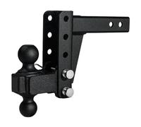 Soporte de Bola de Enganche de Remolque, Enganche de Remolque Doble Bola Ajustable 2.0" 4" Caída/Elevación 2" y 5/16" Clase 4 14000 lbs