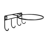Soporte de bola de montaje en pared, soporte de almacenamiento de metal, soporte de exhibición de bolas con ganchos para baloncesto, voleibol, béisbol, estante de ahorro de espacio, organizador de