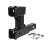 Soporte de Bola Receptor de Enganche Doble Adaptador de Enganche Elevador de extensión de Enganche Doble para Remolque de 2 Pulgadas Longitud máxima de 9,84 Pulgadas