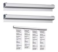 Soporte de boletos de 2 piezas para restaurante de 16 pulgadas de aleación de aluminio Ticket Rail Bola de vidrio empotrada de recibo autoadhesivo para restaurantes cafetería cocina oficina bar