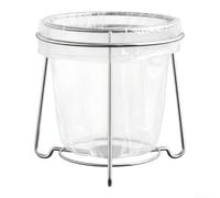 Soporte de bolsa de basura de acero inoxidable 304 que ahorra espacio para la organización de residuos de encimera de cocina (A)