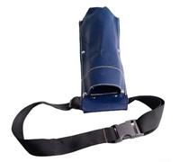 Soporte de bolsa de varilla de soldadura de cuero con cinturón ajustable para almacenamiento de electrodos, resistente al calor y reforzado con remaches (azul)