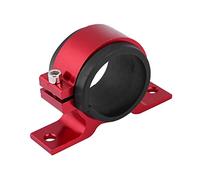 Soporte de bomba de combustible, aleación de aluminio 50 mm Soporte de montaje de bomba de combustible para automóvil Soporte de abrazadera de filtro único(rojo)