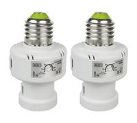 Soporte de bombilla Maclean MCE21W con sensor crepuscular y temporizador E27 100W blanco (2)