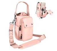 Soporte de botella de agua de Rocason con correa 24 32 40oz Crossbody Bottle Bottle Botter Bolsa con correa ancha y bolso de telfono 5 bolsas para c