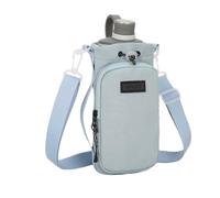 Soporte de botella de agua, multifunción, manga de la copa, Shoulder Strap Bag, teléfono Pocket Design, ajuste ajustable, perfecto para caminar, acampar, y actividades al aire libre, azul, Se référer