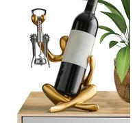Soporte de botella de vino , encimera de vino,Soporte de vino de resina sin abrebotellas - Botellas decorativas de vino, Escultura de mesa de comedor, adorno de estatua hueca para